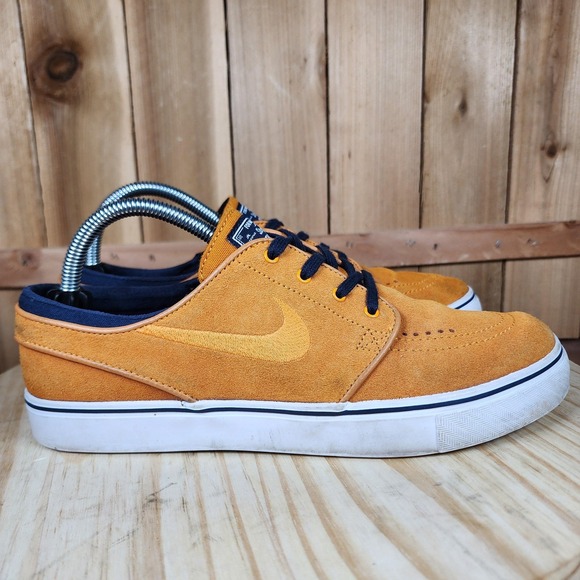 Nike SB Stefan Janoski Shoes Mens Size 8 Yellow Suede Skate Shoes 333824-774 - Picture 3 of 9